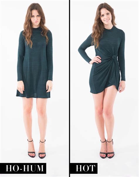 How do you make a baggy dress more flattering?