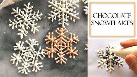 How do you make a chocolate snowflake?