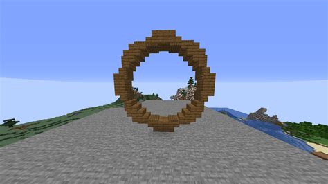 How do you make a circle arch in Minecraft?