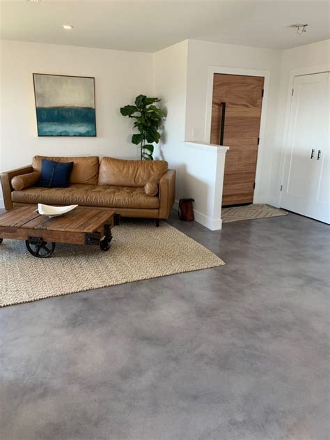 How do you make a concrete floor look nice?