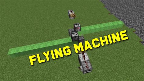 How do you make a flying machine in Minecraft?
