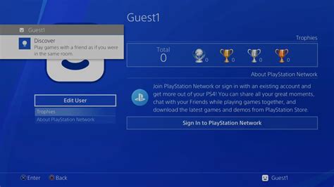 How do you make a guest account on PS4?