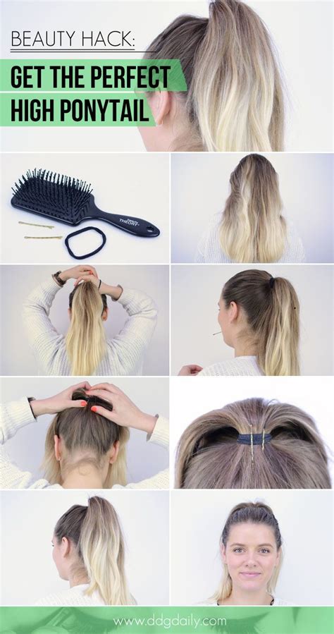 How do you make a high ponytail easy?