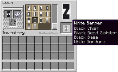 How do you make a letter Z banner in Minecraft?