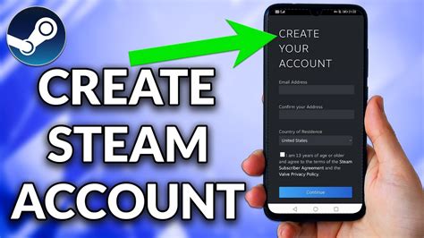 How do you make a new account on Steam Mobile?