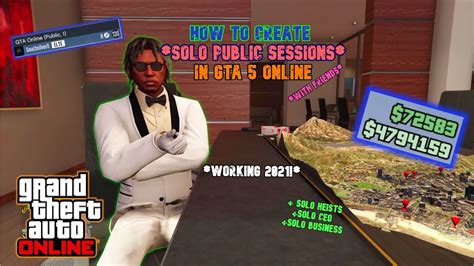 How do you make a solo session on GTA V?