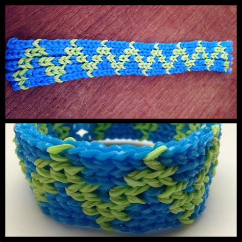 How do you make a zig zag Rainbow loom bracelet?