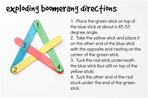 How do you make an exploding boomerang?