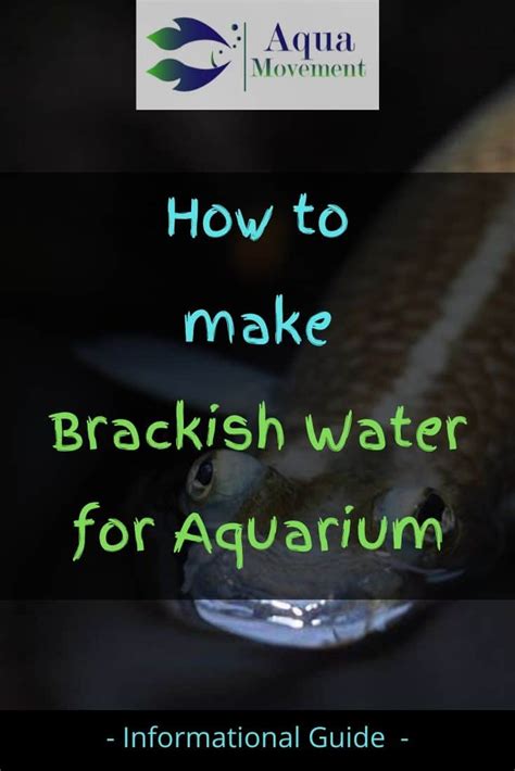 How do you make brackish water?