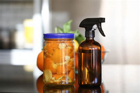 How do you make homemade cleaner with orange peels and vinegar?