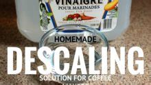 How do you make homemade descaling solution for coffee maker?