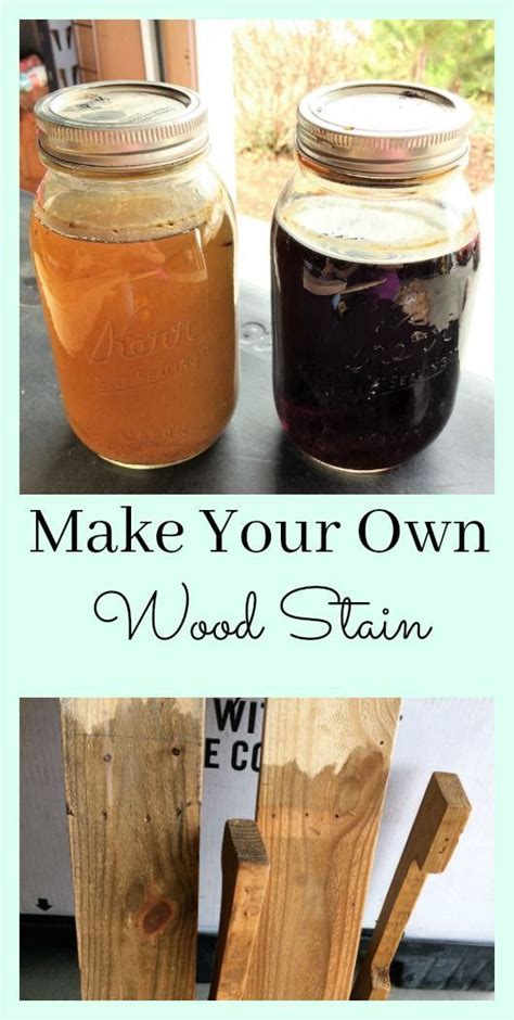 How do you make homemade wood stain?