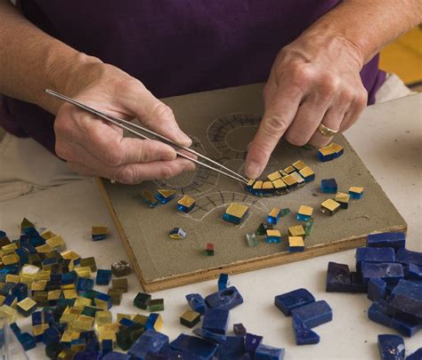 How do you make mosaic materials?