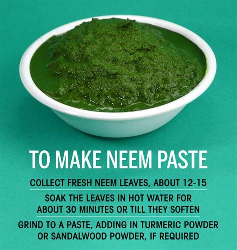 How do you make neem paste for your face?