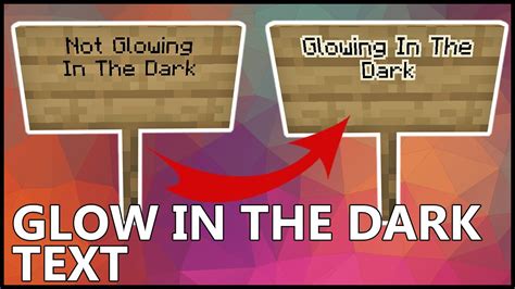 How do you make text glow on signs in Minecraft?