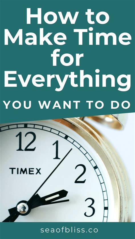 How do you make time for everything?