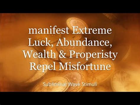 How do you manifest extreme luck?