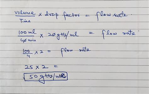 How do you manually calculate flow rate?