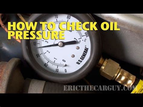 How do you manually check oil pressure?