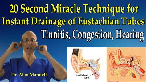 How do you massage an Eustachian tube blockage?