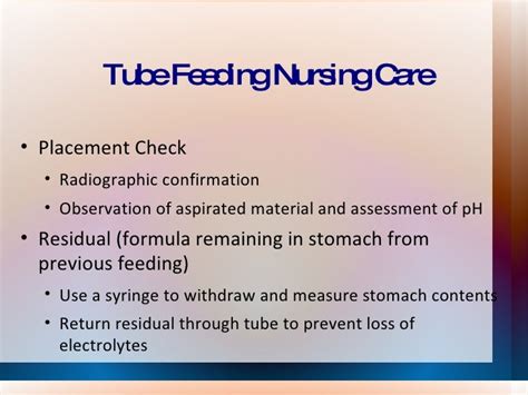 How do you measure tube feed residual?