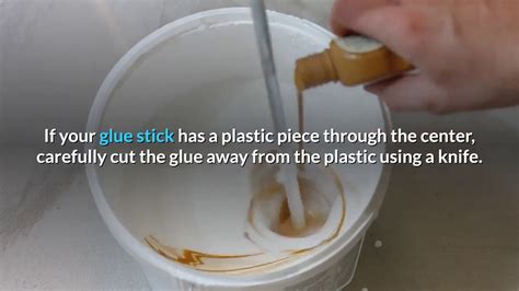 How do you melt dried glue?