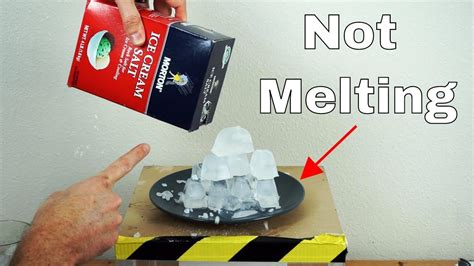 How do you melt ice without touching it?