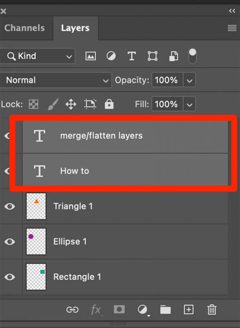 How do you merge layers?