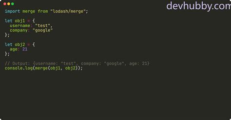 How do you merge two objects in Lodash?