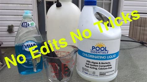 How do you mix bleach for pressure washing?