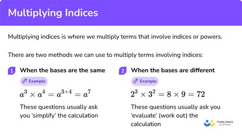 How do you multiply indices?