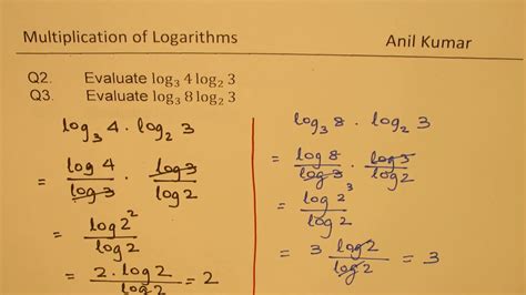 How do you multiply log by log?