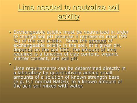 How do you neutralize lime in soil?