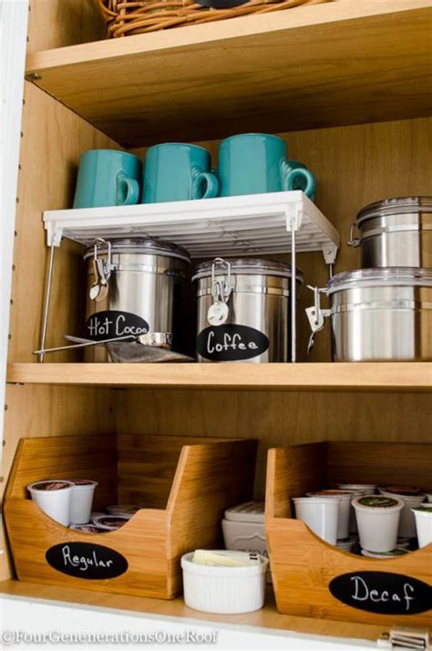 How do you organize mugs in a small space?