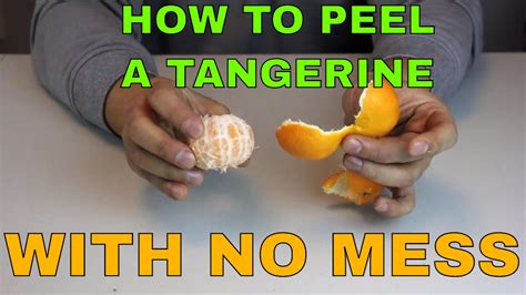 How do you peel a tangerine with a knife?