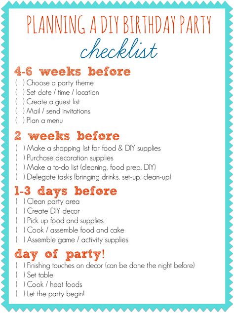 How do you plan a birthday party step by step?