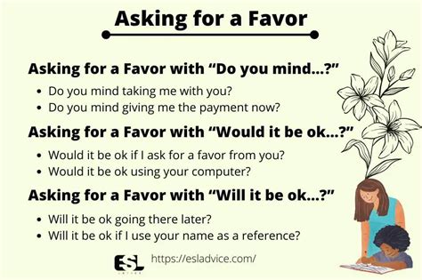 How do you politely ask for a favor?