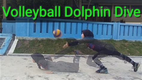 How do you practice dolphin dive volleyball?