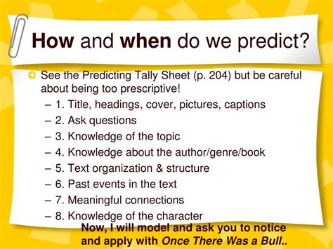 How do you predict a novel?