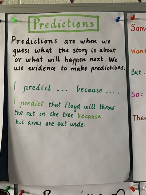 How do you predict in a sentence?