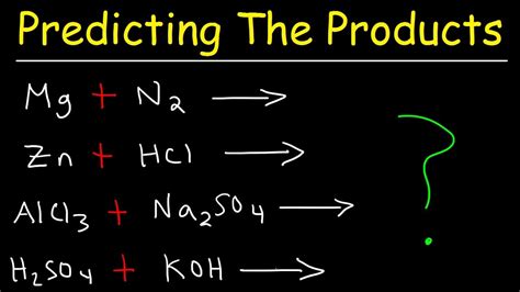 How do you predict the products of a chemical reaction?