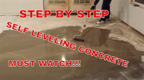 How do you prepare concrete for self-leveling?
