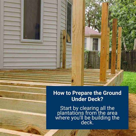 How do you prepare the ground under a deck?