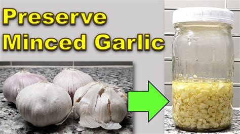 How do you preserve minced garlic for a long time?