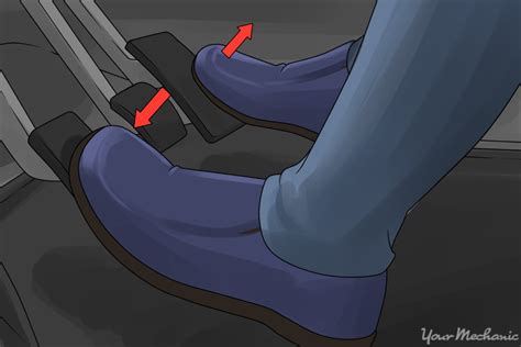 How do you press a gas pedal smoothly?