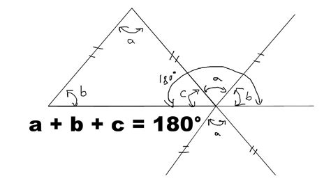 How do you prove a triangle is 180?