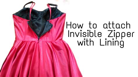 How do you put an invisible zipper in the back of a dress?