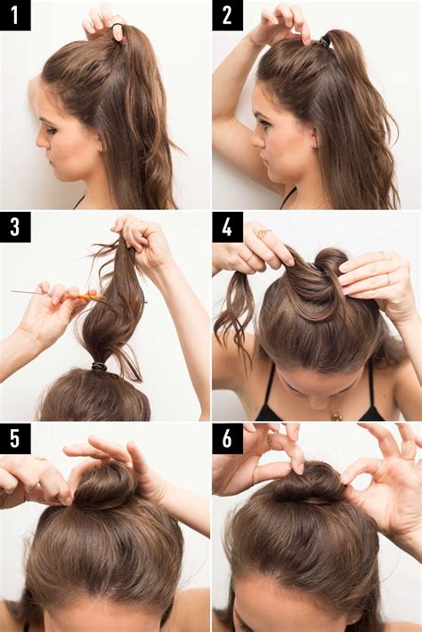 How do you put fine hair in a bun?