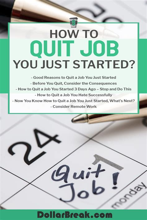How do you quit a job you just started?