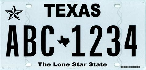 How do you read a Texas license plate?